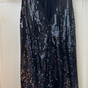 Black Sequin Tank Top